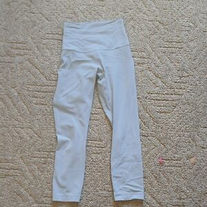 Women Lululemon High-Waist Light Blue Leggings
